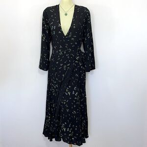 Ganni Dress Maxi Wrap Floral NWOT Size 4